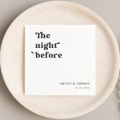 Retro Script Typografie The Night Before Probe Serviette