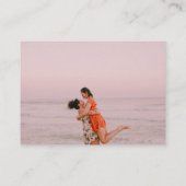 Retro-Script und Foto-benutzerdefinierten QR-Code Begleitkarte (Rückseite)