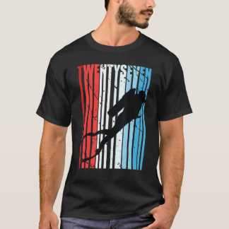 Retro Scuba Diving 27. Geburtstag Deep Sea Diver W T-Shirt
