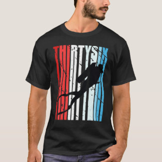 Retro Scuba Diving 36. Geburtstag Deep Sea Diver W T-Shirt
