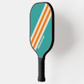 Retro Sea Breeze Vibe Streifen mit Name Pickleball Schläger (Links)