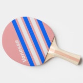 Retro Sea Kiss Angled Striping with Name Tischtennis Schläger (Seitenansicht)