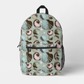 Retro Seashell Muster Bedruckter Rucksack (Vorderseite)