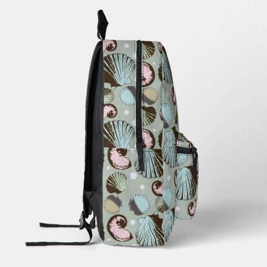 Retro Seashell Muster Bedruckter Rucksack (Links)