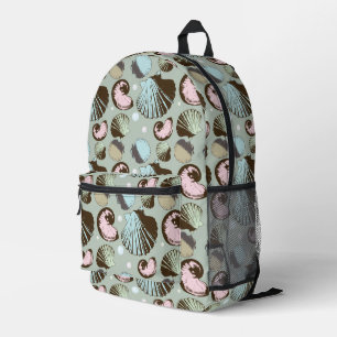 Retro Seashell Muster Bedruckter Rucksack