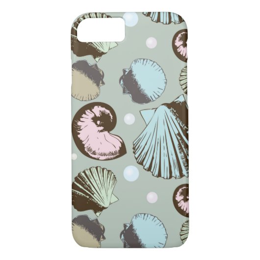 Retro Seashell-Muster Case-Mate iPhone Hülle (Rückseite)