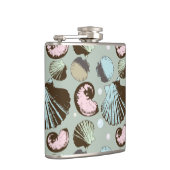 Retro Seashell-Muster Flachmann (Rechts)