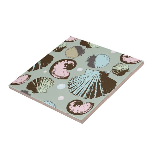 Retro Seashell-Muster Fliese (Seite)