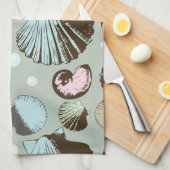 Retro Seashell-Muster Handtuch (Viertel Falte)
