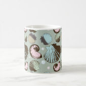 Retro Seashell-Muster Kaffeetasse (Mittel)
