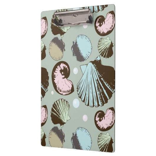 Retro Seashell-Muster Klemmbrett (Links)