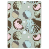 Retro Seashell-Muster Klemmbrett (Rückseite)