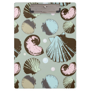 Retro Seashell-Muster Klemmbrett