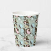 Retro Seashell Muster Pappbecher (Rechts)