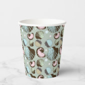 Retro Seashell Muster Pappbecher (Vorderseite)