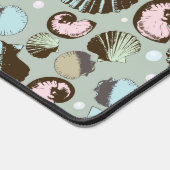 Retro Seashell Muster Schreibtischunterlage (Ecke)