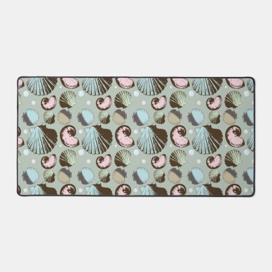 Retro Seashell Muster Schreibtischunterlage (Vorderseite)