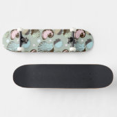 Retro Seashell-Muster Skateboard (Horizontal)