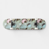 Retro Seashell-Muster Skateboard (Horizontal)