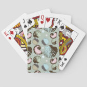 Retro Seashell-Muster Spielkarten (Rückseite)