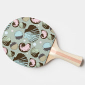 Retro Seashell-Muster Tischtennis Schläger (Seitenansicht)