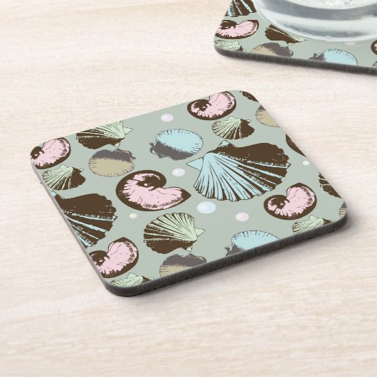 Retro Seashell-Muster Untersetzer (Linke Seite)