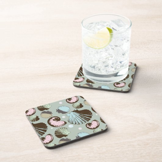 Retro Seashell-Muster Untersetzer (Rechte Seite)