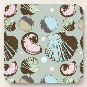 Retro Seashell-Muster Untersetzer