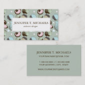 Retro Seashell-Muster Visitenkarte (Vorne/Hinten)