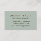 Retro Seashell-Muster Visitenkarte (Rückseite)