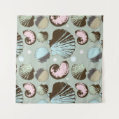 Retro Seashell-Muster Wandteppich (Vorderseite)