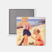 Retro Seashore Kühlschrank Magnet (Vorderseite/Rückseite)