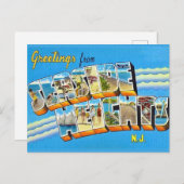 Retro Seaside Heights NJ Postcard Postkarte (Vorne/Hinten)