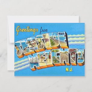 Retro Seaside Heights NJ Postcard Postkarte