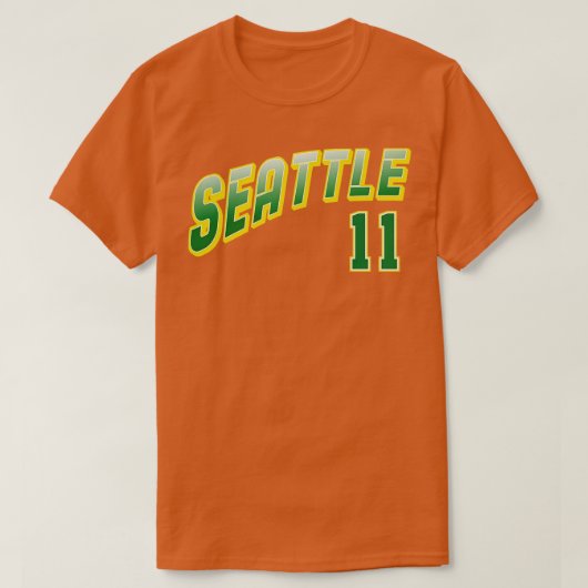 Retro Seattle Number 1 1 T-Shirt (Design vorne)
