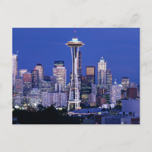 Retro Seattle Postcard Postkarte