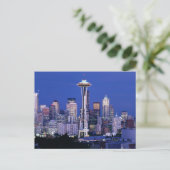 Retro Seattle Postcard Postkarte (Stehend Vorderseite)