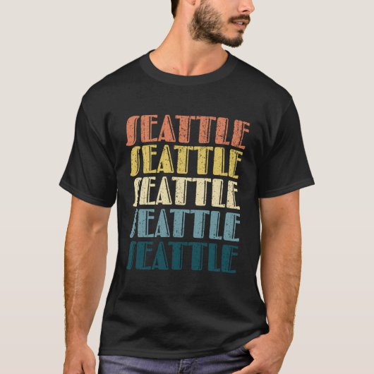 Retro Seattle Shirt Vintag Seattle Washington Gif (Vorderseite)