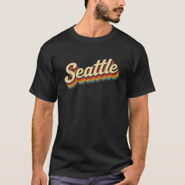 Retro Seattle Vintages Skript T-Shirt