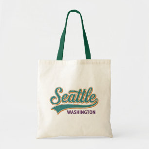 Retro Seattle Washington Vintage-Typografie Tragetasche