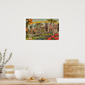 Retro Sebring Florida Postkarte drucken Poster (Küche)