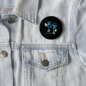 Retro Sechs Sieben Zahl Meme Brainrot Geschenk für Button (Beispiel)