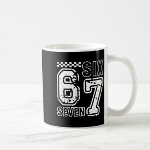 Retro Sechs Sieben Zahlen Clever Humor 6 7 Meme Mä Kaffeetasse