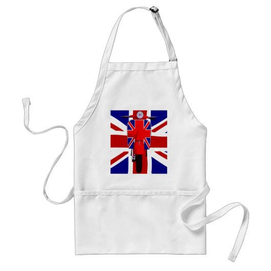 Retro Sechziger-britische Roller-Kunst UJ Schürze (Vorne)