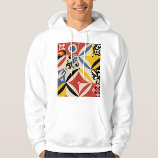 Retro-Sechziger-Jahre-Azulejos-Geometrisches-Muste Hoodie