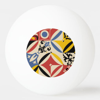 Retro-Sechziger-Jahre-Azulejos-Geometrisches-Muste Tischtennisball