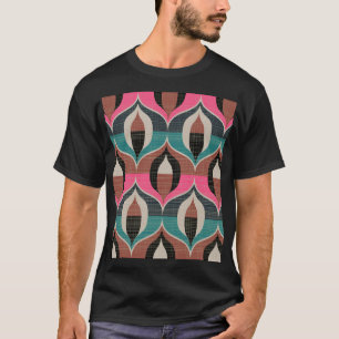 Retro-Sechziger-Jahre-Stil nahtloses Muster T-Shirt