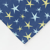 Retro Sechzigerjahre des Stern-Raum-Musters Fleecedecke (Ecke)