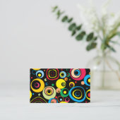 Retro Sechzigerjahre moderne Visitenkarten Visitenkarte (Stehend Vorderseite)