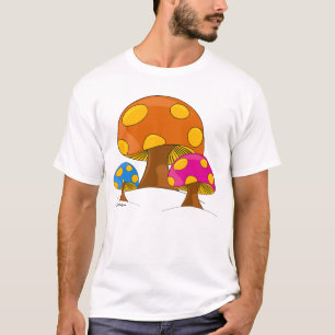 Retro Sechzigerjahre Pilz-Wecker-T - Shirt